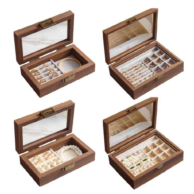 Schmuckaufbewahrungsbox mit Fächern Multifunktionaler Organizer für Ohrringe Armbänder Halsketten Eleganter Schmuckhalter