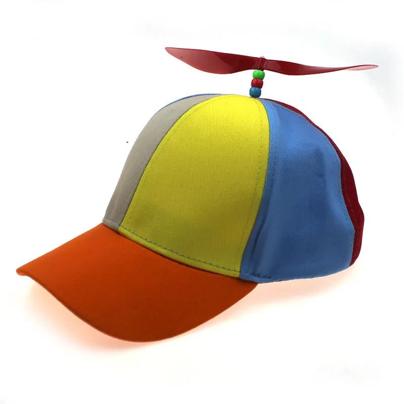 Yiran bag Mode Kleurrijke Bamboe Libelle Patchwork Baseballpet Volwassene Kind Helikopter Propeller Grappige Katoenen Ouder-Kind Snapback Petten Aldult(56-61CM)