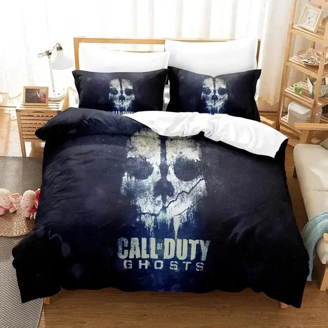 Call of Duty Black Ops Logo Bedding Set Duvet Cover Bed Set Quilt Cover Pillowcase Comforter  Queen Size Bed Linen COD