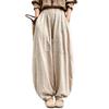 Women's Cotton Linen Loose Lantern Pants - Autumn Zen Meditation Tai Chi Style