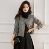 Elegant Autumn Little Fragrant Wind Coat Women Simple Retro High Quality Youthful Short Blouse Fashionable