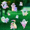 Cholemy 54pcs Halloween Window Clings 7.87 X 11.81 Inches Rainbow Cute Ghost Window Decals Funny Stickers for Prevent Birds Strikes Anti-Collision