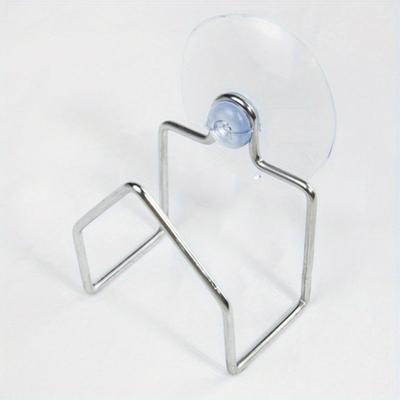 1 peça Escorredor de Pratos Portátil com Ventosa Aço Inoxidável Prateleira para Pano de Limpeza Escorredor de Louça Porta-Esponja Rack de Pia Acessórios de Cozinha