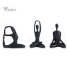 Contemporary Interior Accents 3Pcs Abstract Yoga Figure Sculpture Set, Hollow Dancer with Glossy Gold Matte Silver Black Luxury Resin Crafts