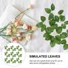 100 Pcs Simulated Rose Leaves Simulation Plant Artificial Fake Leaf Decor Ornament Plastic Baby Green