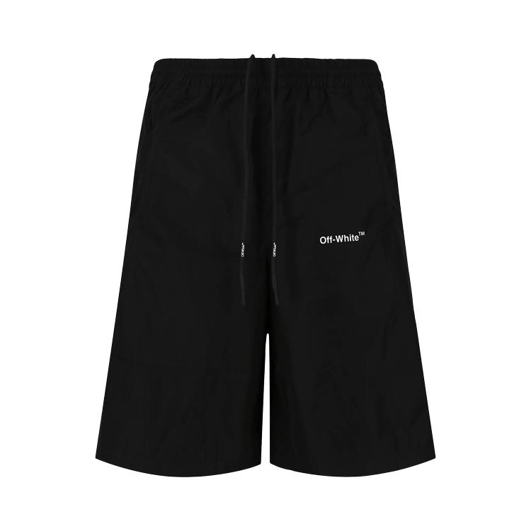 

Спортивные шорты Off-White Diag Outline, черные мужские брюки OMCL002C99FAB0011010