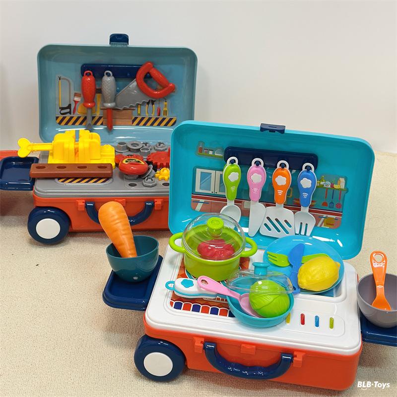 Kids Role Playing Pretend Play Simulation Educational Suitcase Toy For Children
