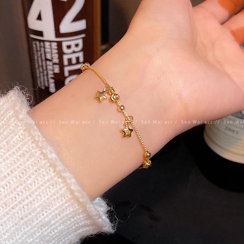 Браслет со звездой, сладкий темперамент, женский, индивидуальность, легкая роскошь, нишевый, браслет для девушки, ювелирное изделие
