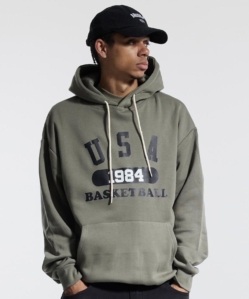 Usa Basketball Hoodie Khaki