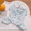 Button Down Design Pet Sleepwear Strips Pattern Indoor Lounge Wear Soft Puppy Shirt  For Small Dogs