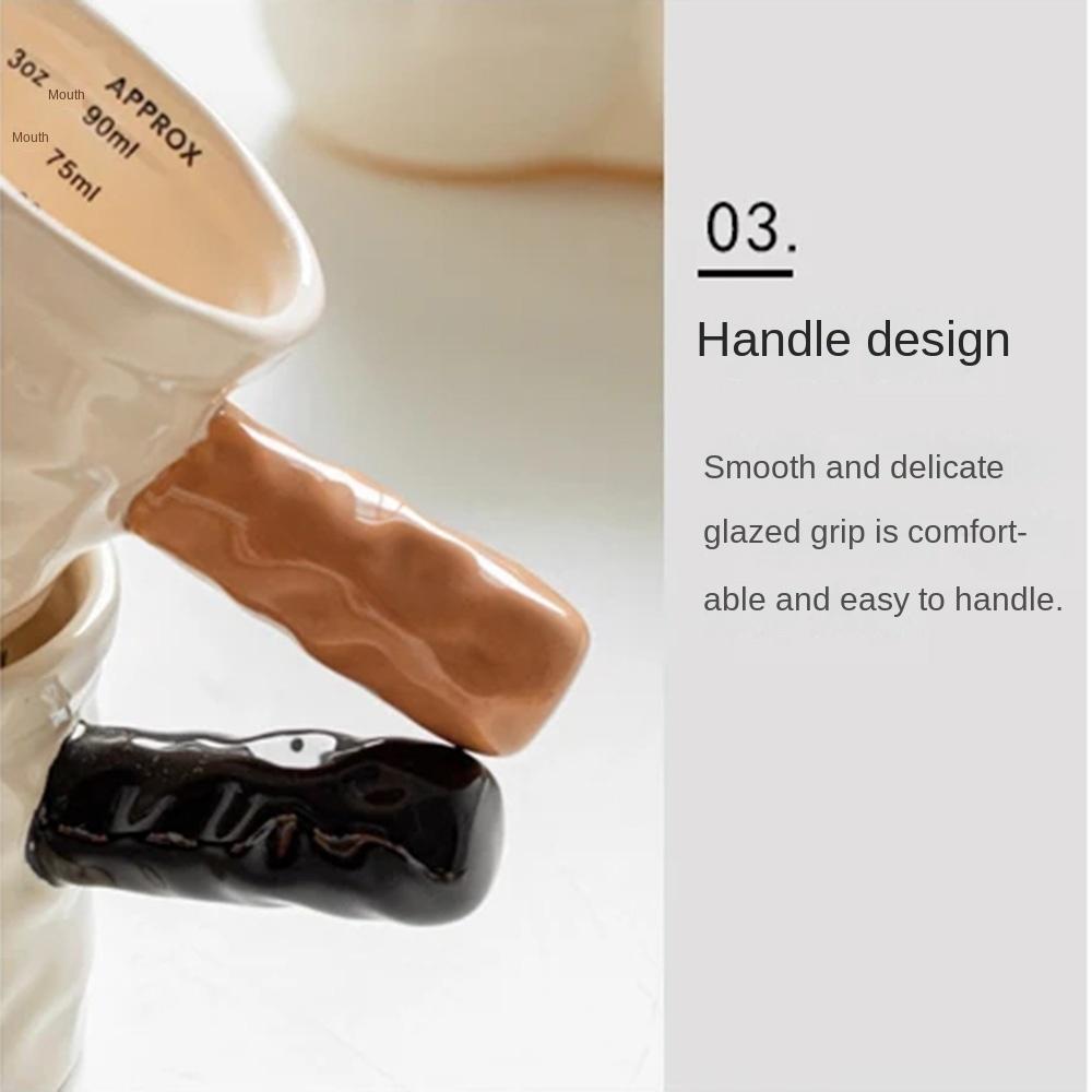 with Handle Small Milk Jar With Scale Coffee Extraction Cup Ceramic Milk Jug  Home Office