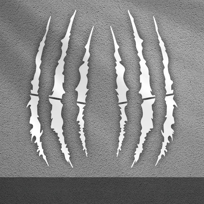New 2PCS Motorcycle Monster Claw Scratch Stickers DIY Motocross Helmet Vinyl Decals for Aprilia KTM Kawasaki YAMAHA SUZUKI HONDA