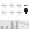 6pcs Plastic Cup Plug Surfboard FCS Round Surf Fin Plug G5 Box Fin Plug & Screw Key(white)