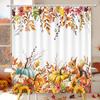 Fall Leaf Pumpkin Shower Curtain Autumn Maple Leaves Bathroom Curtain Thanksgiving Harvest Bath Curtain Rustic Farmhouse Decor