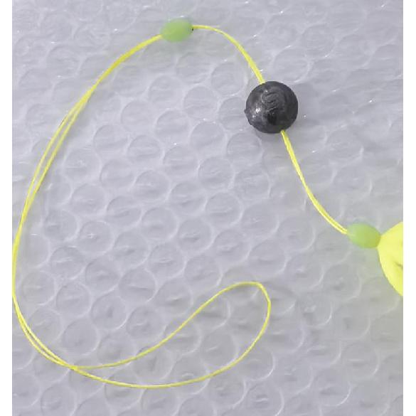 1PC Iseni Fluorescent Hook Flexible Bait Reverse Bottom Fishing Line Set Bait Cage Line Double Hook Return Bottom Buoyancy Ball Set