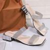 Shiny Sandals Slippers Women Transparent Thick Bottom Party Dress Mules High Heels 2025 Summer heeled Beach