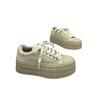 Thick-soled inner height-increasing biscuit shoes women's autumn new muffins and versatile casual white shoes