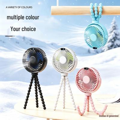 Octopus Baby Stroller & Desktop Mini Fan with USB Charging Tripod