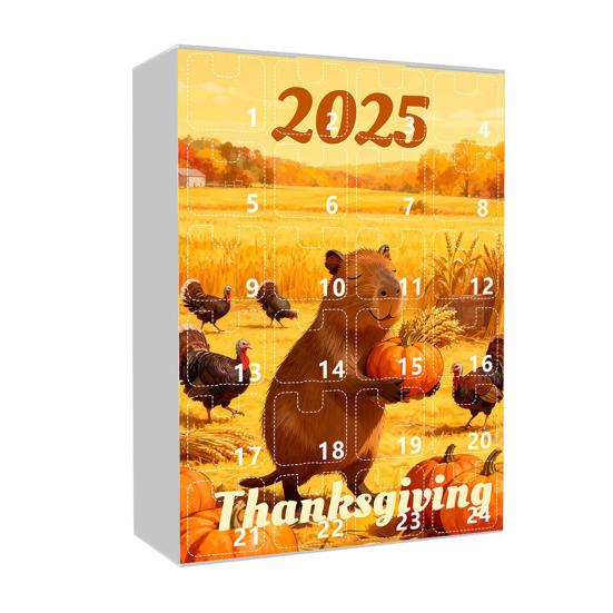 Advent Calendar Marmot Design 24-Day Countdown Festive Family Activity Calendar Kid Surprise Gift Calendar