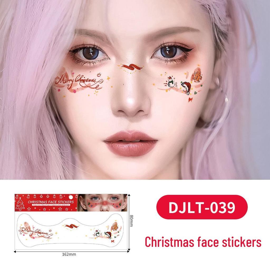 Christmas Tattoo Stickers: Easy-to-Remove Temporary Makeup Tattoos with Tree, Reindeer, and Snowflake Designs.