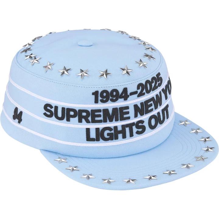 Supreme Stars Studded Pillbox Hat Light Blue One-Size