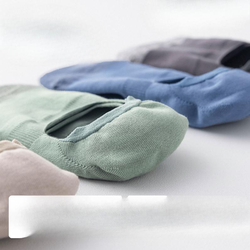 Invisible Socks, Men's Boat Socks, Summer Thin Pure Cotton Antibacterial, Deodorizing, Anti-drop, Mesh Breathable Short Socks