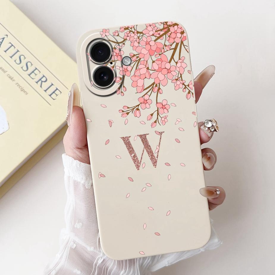 Custodia per Apple iPhone 16 Plus Custodia con Lettere Carine per Coppia per iPhone16 Pro Custodia Morbida in TPU per Telefono per iPhone 16 Pro Max iPhone 16+ Bumper