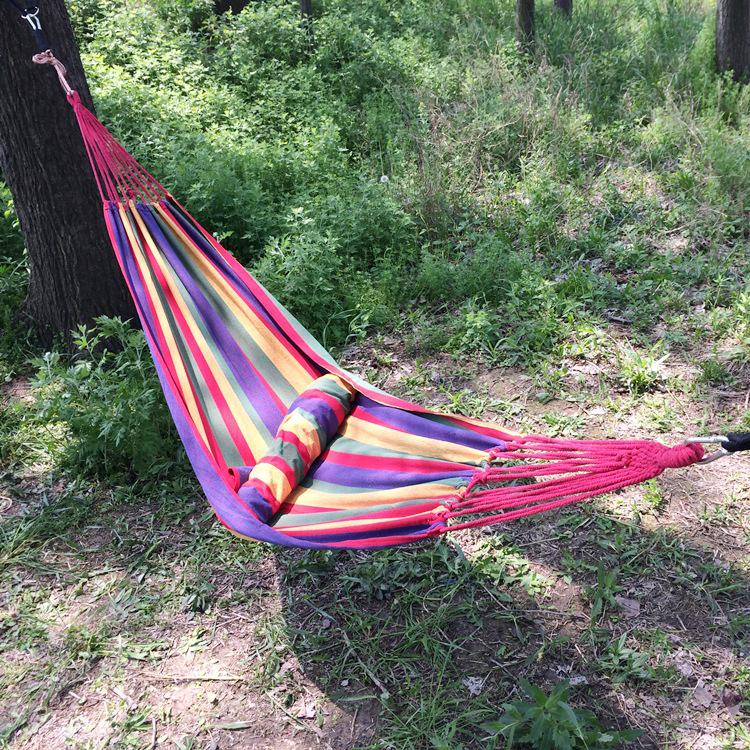 Children's Indoor/Outdoor Double Hammock Swing Chair with Anti-Rollover Feature