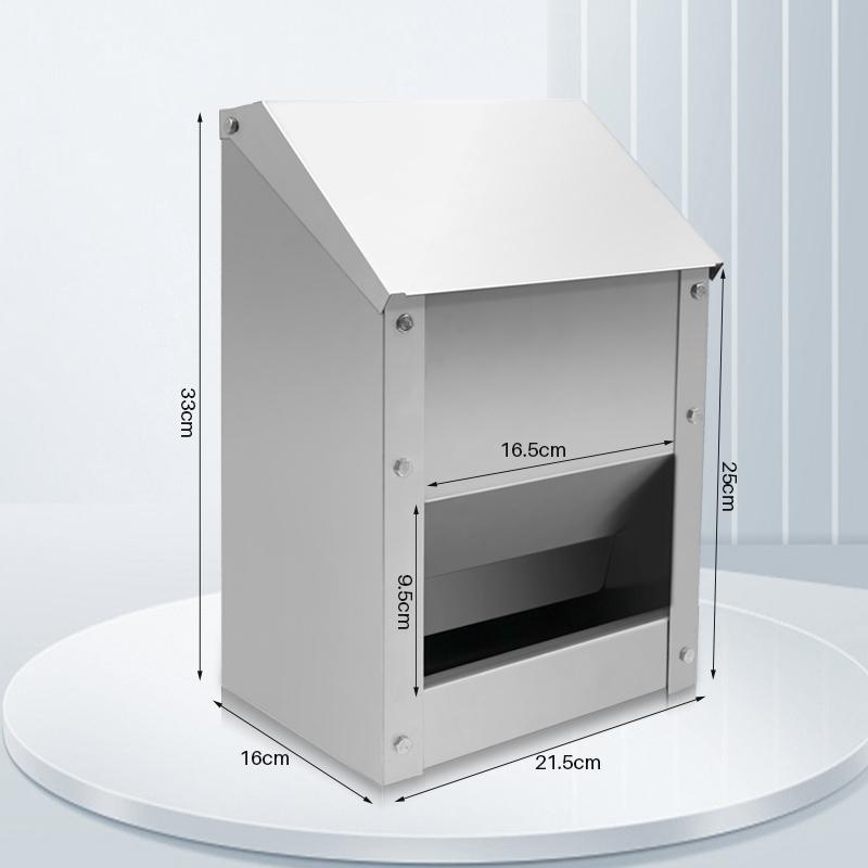 

10L Stainless Steel Chicken Feed Trough Bird Drinking Poultry Diet Tool Quail Drinking Cage Pigeon Feeder Duck Food Bowl