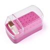 2 in 1 Nail Drill Bit Holder & Nail Drill Bit Cleaner Brush Case 30 Holes Dustproof Nail Drill Bit Display Stand Organizer Box Manicure Drill Bits