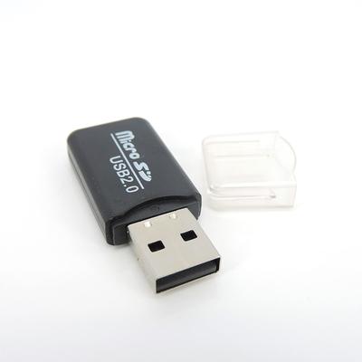Schwarz mini USB 2.0 Schnittstelle Kartenleser Micro SD TF Flash-Speicher High Speed USB-Anschluss Adapter für PC Computer