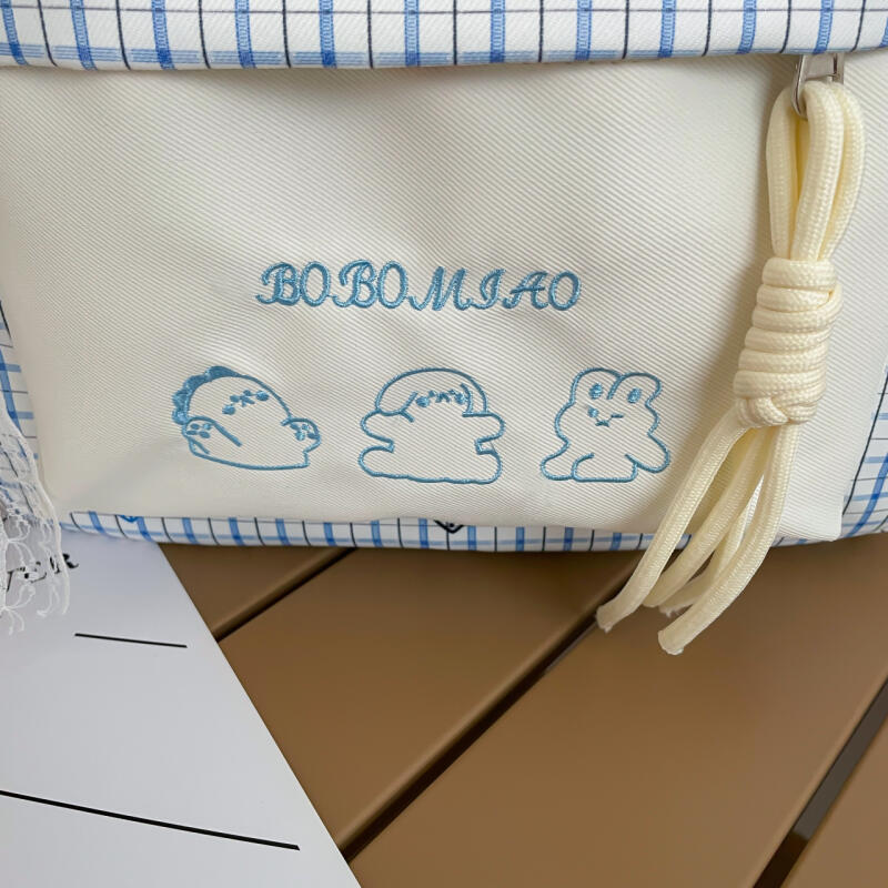 Karrierten Rucksack Große Kapazität Schülertasche Schultasche Damenrucksack