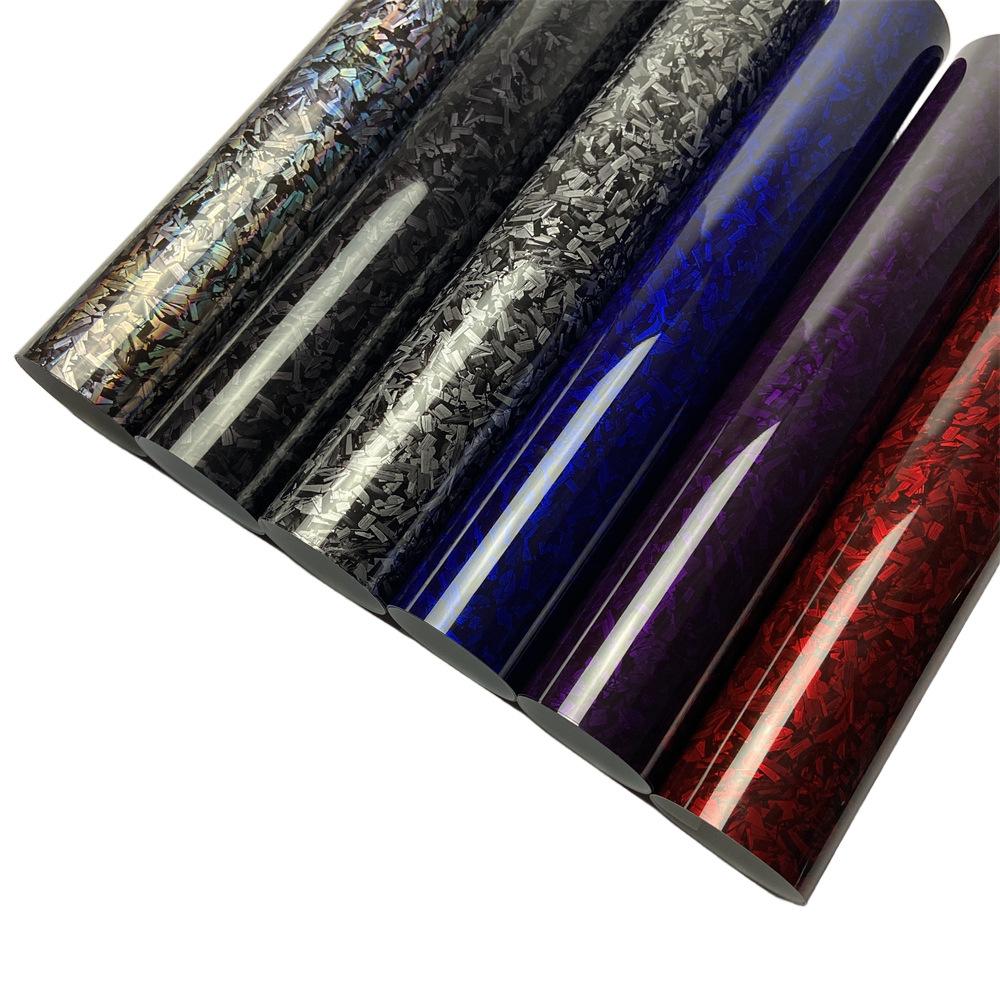 Gloss Black Flower Carbon Fiber Car Wrap Sticker for Interior & Exterior