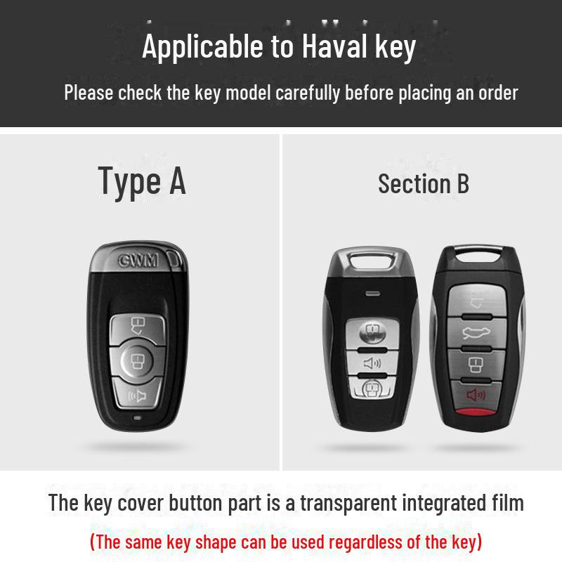 Great Wall Haval Key Cover for H6 Coupe, H2S, H4, H7, Big Dog, First Love, M6, F5, and F7 Models