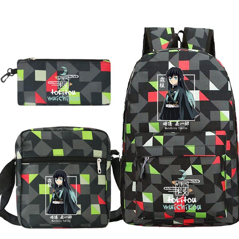 Demon Slayer Ghost Annihilation Blade Primary School Bag New Pencil Case Stationery Set