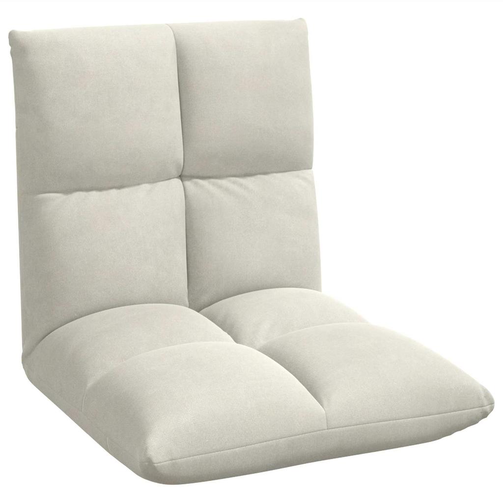 Adjustable Footstool Cream Velvet