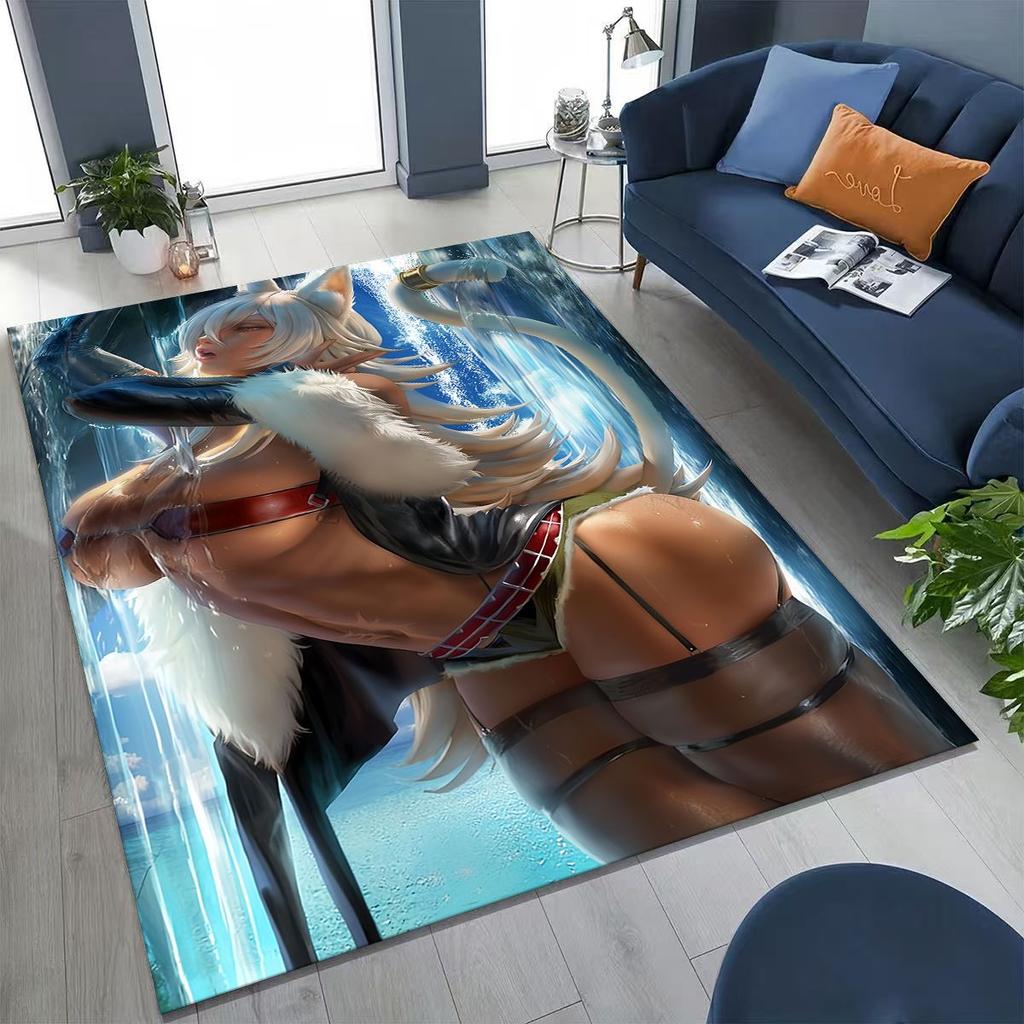 Art Beauty Sexy Girl Lace Lady Cartoon Anime Characte Rug for Bedroom Living Room Sofa Home Doormat Decor,kid Non-slip Floor Mat