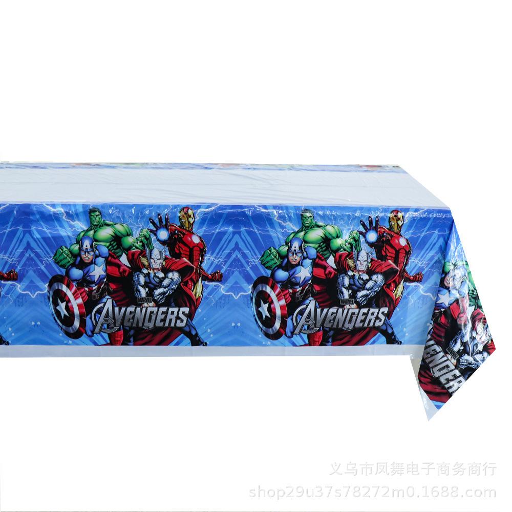 Cartoon Avengers Theme Children'S Birthday Party Ornaments Invitation Cami Flower Box Paper Hat Paper Towel Flag