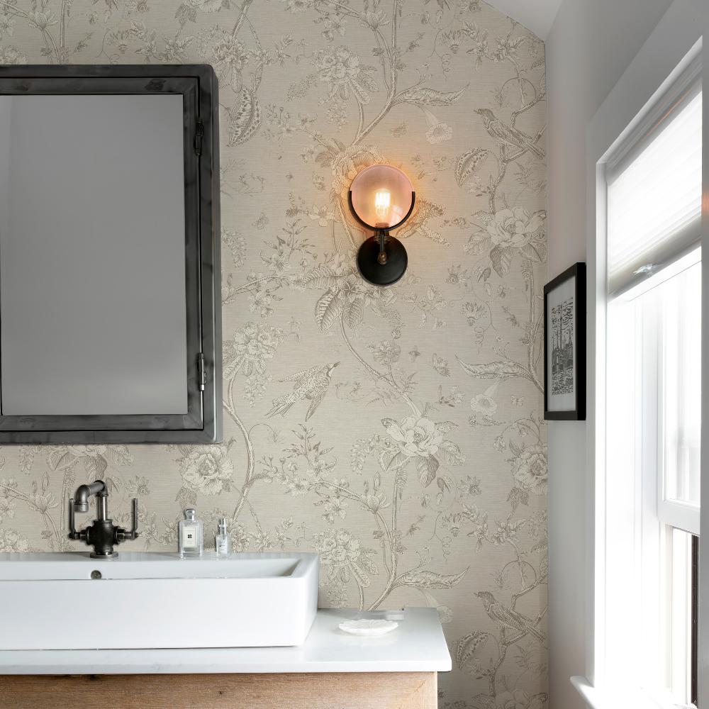 Retro Light Yellow Floral Wallpaper Elegant Self Adhesive Waterproof Cabinet Sticker Removable PVC Waterproof Home Decor