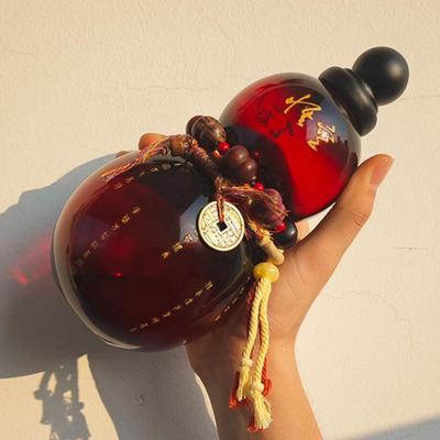 Čínská láhev na vodu ve tvaru tykve v retro stylu 800 ml PC láhev na víno konvice Venkovní velká konvice na vodní sporty