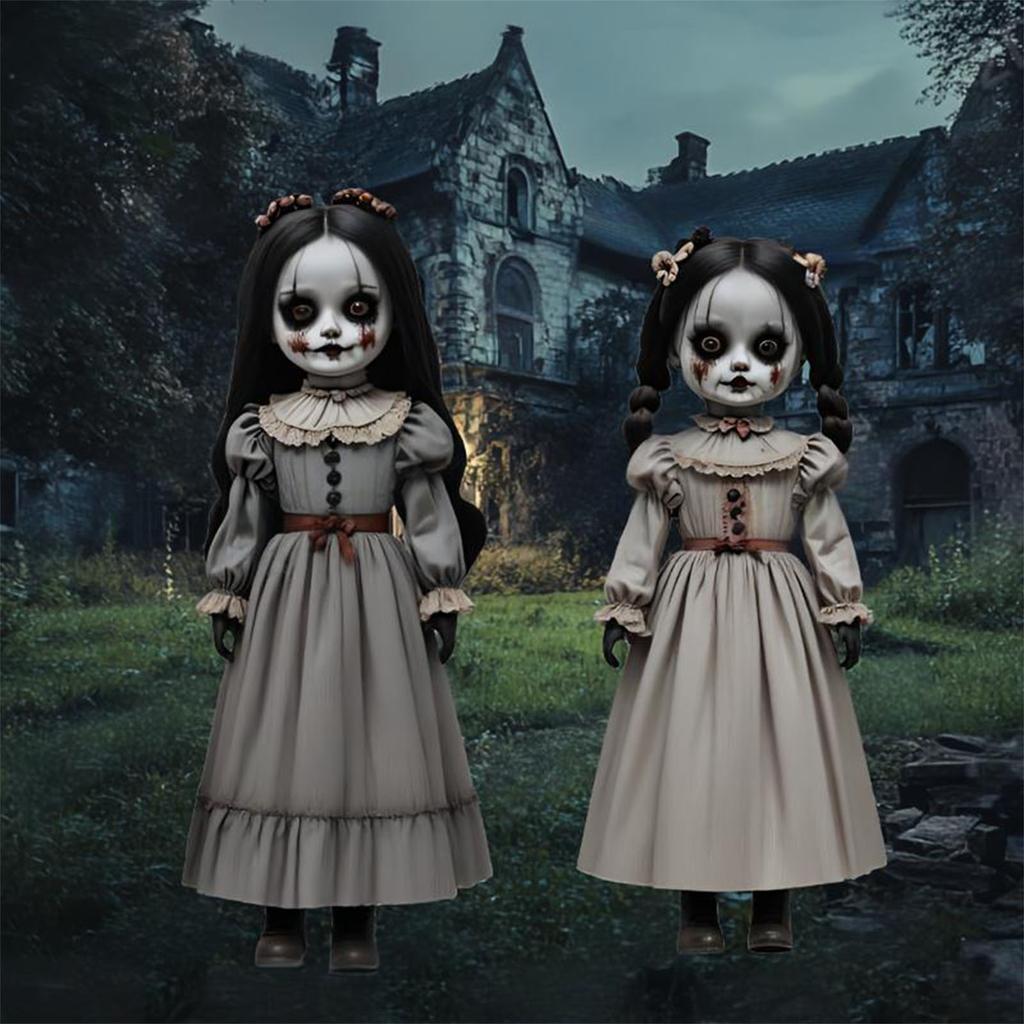 Halloween Creepy Garden Stakes 2D Flat Ghost Boy Decorative Stakes Outdoor Decor for Lawn Yard Spooky Decoration
