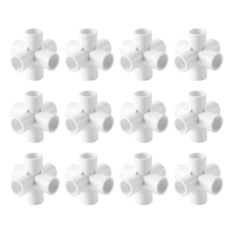 12PCS Professional Water Pipe Couplings Building Furniture Greenhouse Shed Pipe for Home Plumbing and Irrigation Systems
