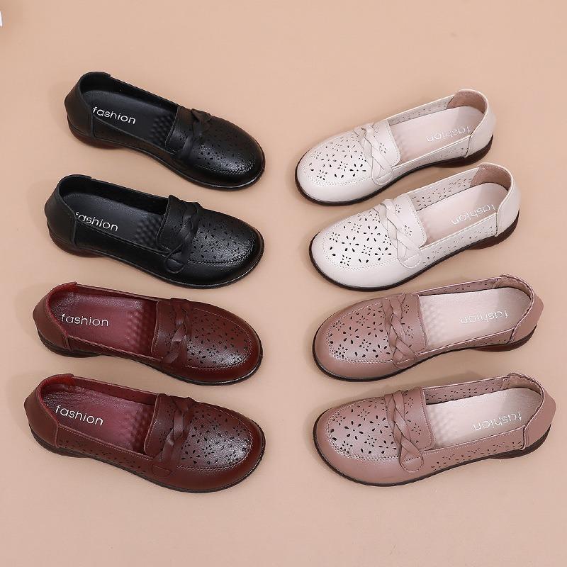 Soft-soled Shoes Sandals Baotou Flat-soled Elderly Women's Hole Shoes Single Shoes Non-slip Comfortable Women's Shoes Summer