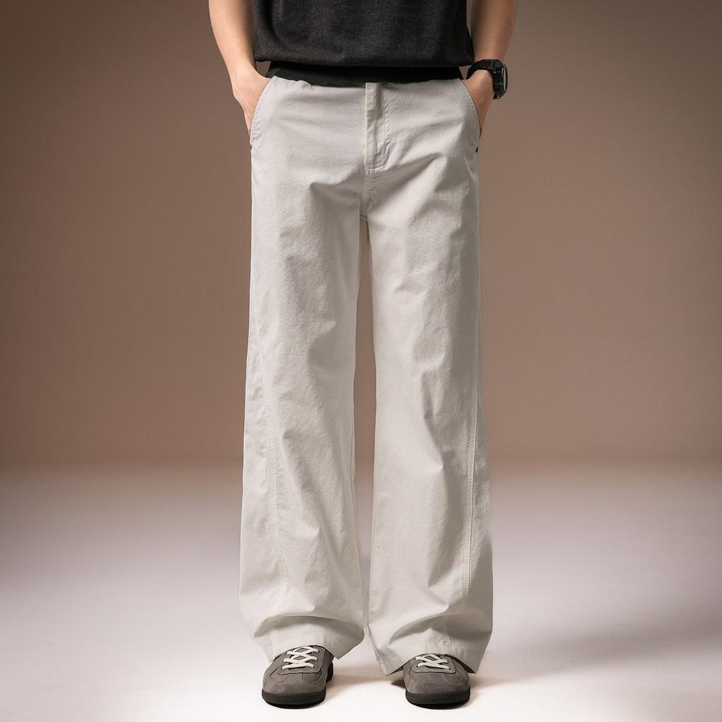 High-end American trend cleanfit simple casual pants men's spring and summer new retro old money wind loose straight pants