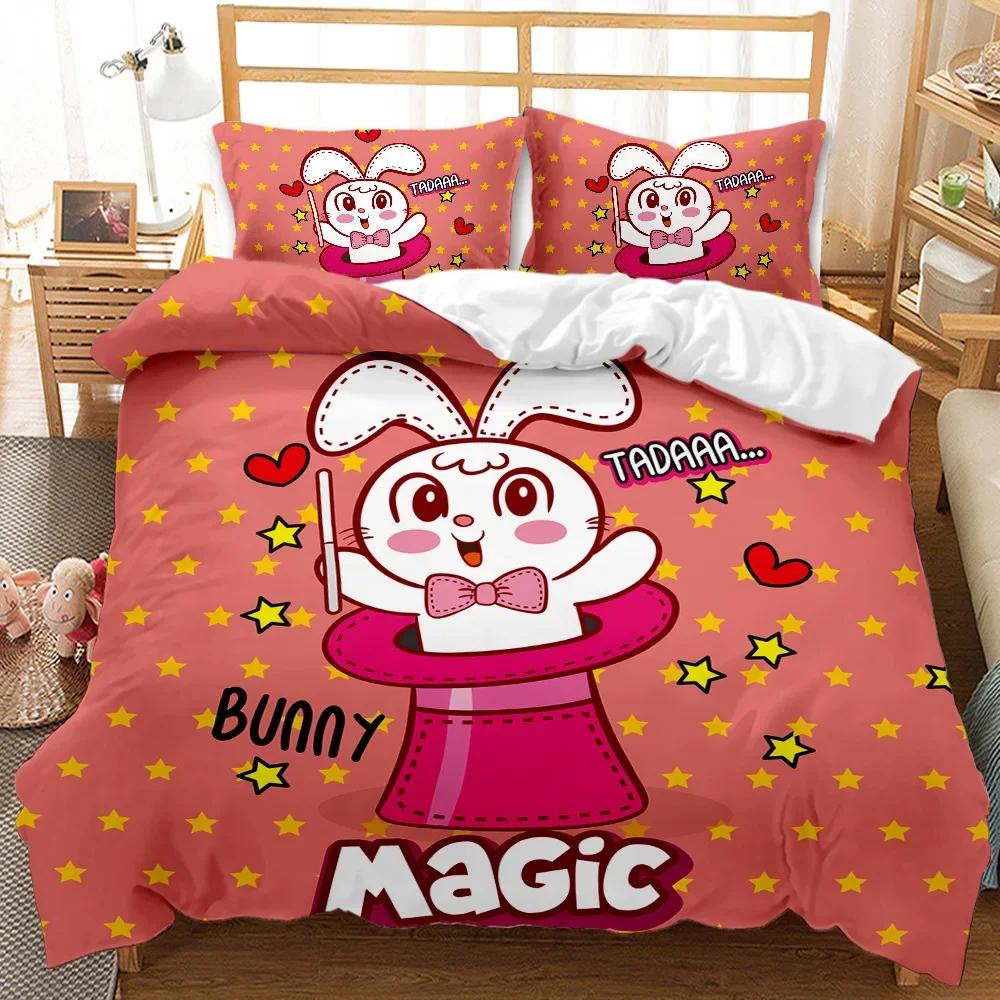 Dinosaurier Bettbezüge Kissenbezüge Sets Polyester Liebliches Design 3D Cartoon Bettdeckenbezug Kundenspezifisch bedrucktes Bettwäscheset Queen Size