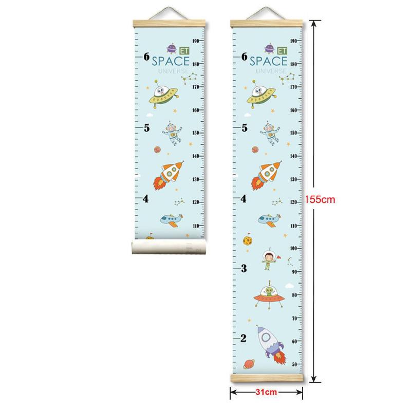 Height Wall Sticker Astronaut Three-dimensional Nordic Canvas Painting 30CM Wide Removable Astronaut Height Hanging Ruler