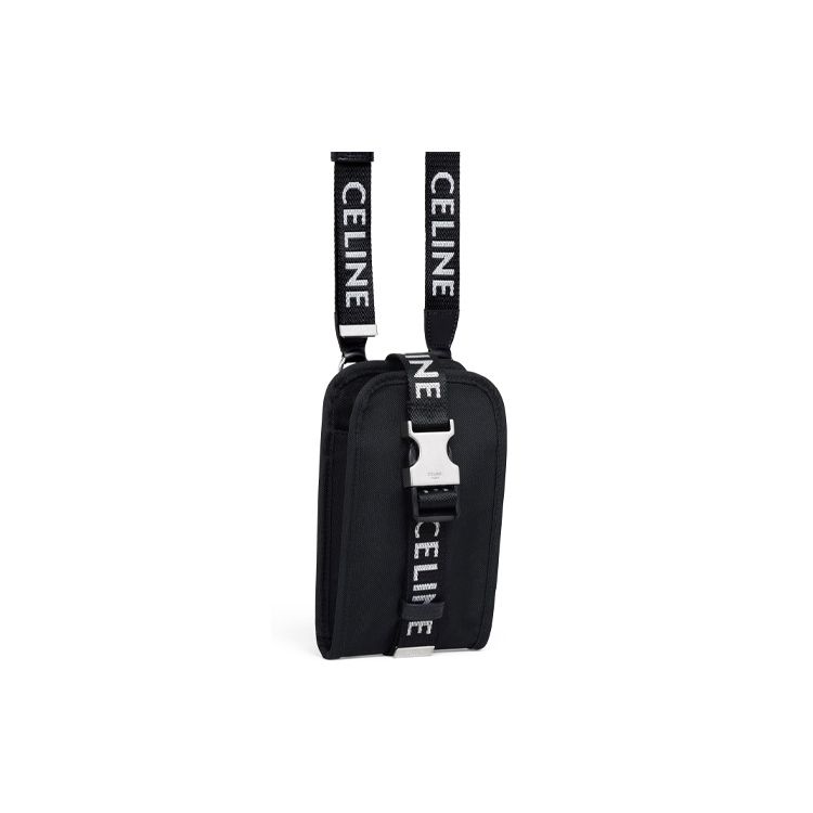 Celine Detachable Shoulder Strap Leather Crossbody Phone Bag Unisex Bags Black 10J212DVN-38SI