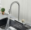 Rostfritt stål Pull Out Vattenfall Köksblandare Köksdiskblandare