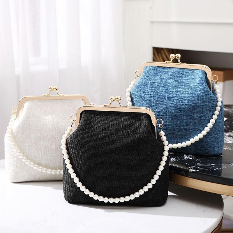 Nova bolsa de corrente cheongsam bolsa mensageiro antiga chinesa bolsa de mão simples e elegante ombro único Hanfu bolsa dourada de boca