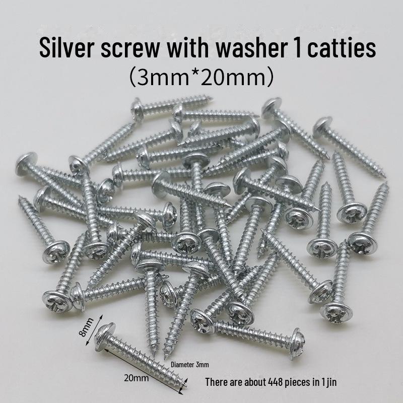 Gold and Silver Self-tapping Screw Kit with Washers, Assorted Models, 500g.